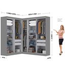 Ver imagem 3 de Módulo de Canto com Puxadores Mdf e Espelho Paris