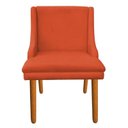 Ver imagem 4 de Kit 2 Cadeira Poltrona Decorativa Liz Suede Laranja - D'rossi