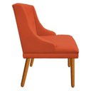 Ver imagem 3 de Kit 2 Cadeira Poltrona Decorativa Liz Suede Laranja - D'rossi