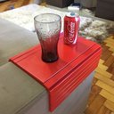 Ver imagem 4 de Bandeja Esteira para Braço de Sofá Porta Copo Reto Vermelho - Drossi