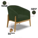 Ver imagem 3 de Poltrona Decorativa Base de Madeira Kit 2 Stella Sintético Pu D03 - D'Rossi
