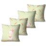 Kit com 4 Capas de Almofadas Decorativas Páscoa Coelho Cenourinhas - 1