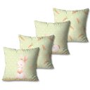 Ver imagem 1 de Kit com 4 Capas de Almofadas Decorativas Páscoa Coelho Cenourinhas