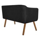 Ver imagem 3 de Poltrona Namoradeira Julia 2 Lugares Suede Preto com Strass - D'Rossi