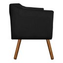 Ver imagem 4 de Poltrona Namoradeira Julia 2 Lugares Suede Preto com Strass - D'Rossi
