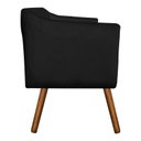 Ver imagem 4 de Poltrona Namoradeira Julia 2 Lugares Suede Preto - D'Rossi