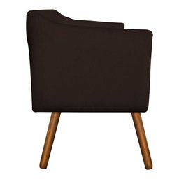 Poltrona Namoradeira Julia 2 Lugares Suede Marrom - D'Rossi - 4 Poltrona Namoradeira Julia 2 Lugares Suede Marrom - D'Rossi - 4