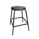 Ver imagem 2 de Kit 4 Banco de Metal Bar Assento Plástico Empilhável Preto 55cm