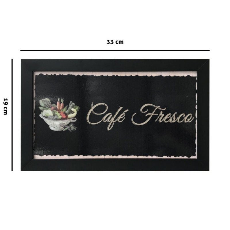 Quadro Decorativo para Cozinha Café Fresco 33X20 - D'Rossi - 3