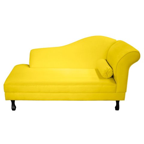 Recamier Divã Dubai 160 cm Braço Esquerdo Amarelo