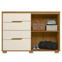 Ver imagem 5 de Cômoda para Quarto 4 Gavetas 147cm Gênova M07 Freijó/off White - Mpozenato