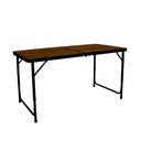 Ver imagem 6 de Mesa Dobrável de Aluminio Madeira Mdf 120 X 60 CM Camping Praia Jardim Portatil
