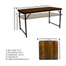 Mesa Dobrável de Aluminio Madeira Mdf 120 X 60 CM Camping Praia Jardim Portatil - 2