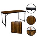 Ver imagem 1 de Mesa Dobrável de Aluminio Madeira Mdf 120 X 60 CM Camping Praia Jardim Portatil