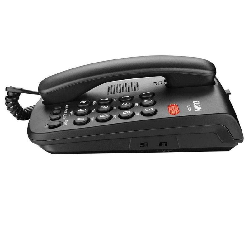 Telefone com Fio Elgin Tcf2000 Preto - Bloqueio de Chamadas, Pause e Controle Volume da Campainha - 5