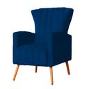 Ver imagem 2 de Poltrona Decorativa para Sala Melinda Suede Marinho - Fm