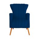 Ver imagem 3 de Poltrona Decorativa para Sala Melinda Suede Marinho - Fm
