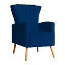 Ver imagem 1 de Poltrona Decorativa para Sala Melinda Suede Marinho - Fm