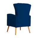 Ver imagem 4 de Poltrona Decorativa para Sala Melinda Suede Marinho - Fm