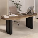 Ver imagem 1 de Mesa para Escritório Orgânica Tamburato 200cm Curves A02 Nogal Preto - Lyam Decor