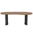 Ver imagem 2 de Mesa para Escritório Orgânica Tamburato 200cm Curves A02 Nogal Preto - Lyam Decor