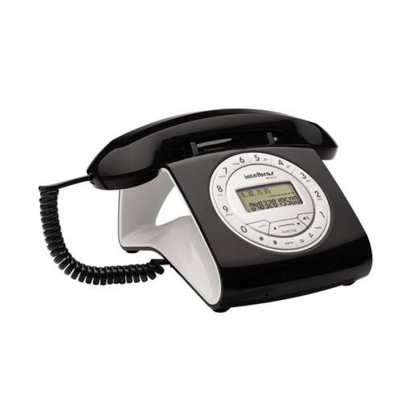 Telefones com Fio Intelbras Icon 4030160 Tc8312 Preto Retro C/Identificador de Chamadas - 4