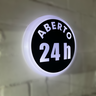 Placa Led Luminosa Aberto 24 Horas 50 Cm Bgplasticos Bgpc Branco Frio - 2