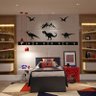 Painel de Parede para Decoração Quarto de Bebê modelo Dinossauro Pintado de Preto - 1