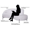 Ver imagem 3 de Sofá Curvo 03 Lugares 180cm Braço Direito Thommy Pés Ouro Fosco Linho Off White - Nexta Casa