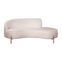 Ver imagem 6 de Sofá Curvo 03 Lugares 180cm Braço Direito Thommy Pés Ouro Fosco Linho Off White - Nexta Casa