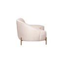 Ver imagem 7 de Sofá Curvo 03 Lugares 180cm Braço Direito Thommy Pés Ouro Fosco Linho Off White - Nexta Casa