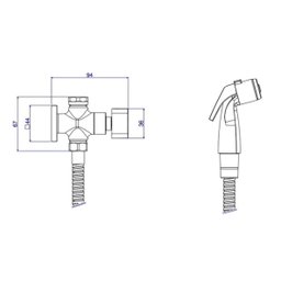 Ducha Higiênica Deca Polo c/ Registro Derivação 1,2m Cromada - 4