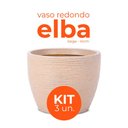 Ver imagem 2 de Kit 3 Vasos Redondo Elba Bege 41 Terrano