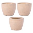 Ver imagem 3 de Kit 3 Vasos Redondo Elba Bege 41 Terrano