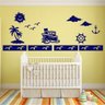 Painel de Parede para Decoração Quarto de Bebê modelo Marinheiro Pintado de Azul Turquesa - 2
