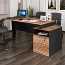 Ver imagem 1 de Escrivaninha Mesa de Escritório 172cm 2 Gavetas Flex Multimóveis CR25310