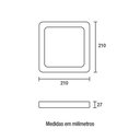 Ver imagem 2 de Painel Led Play Sobrepor Quadrado 18w 6500k Branco Frio - Blumenau