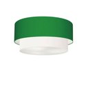 Ver imagem 1 de Plafon Duplo Cilíndrico Vivare Md-3062 Cúpula Tecido 45x40cm - Bivolt Verde-folha-branco 127/220v