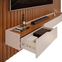 Ver imagem 6 de Painel e Bancada Pratic Ripado 183x240cm Dj Móveis Freijo com Off White