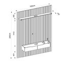 Ver imagem 4 de Painel e Bancada Pratic Ripado 183x240cm Dj Móveis Freijo com Off White
