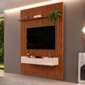 Painel e Bancada Pratic Ripado 183x240cm Dj Móveis Freijo com Off White - 1