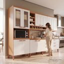 Ver imagem 2 de Cozinha Modulada Completa Móveis Home 100% MDF 10 Portas e 6 Gavetas