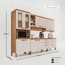 Ver imagem 4 de Cozinha Modulada Completa Móveis Home 100% MDF 10 Portas e 6 Gavetas