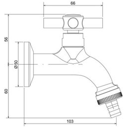 Torneira para Jardim e Tanque Izy Cromada - 1153.c37 - Deca - 3