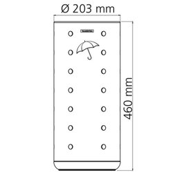 Porta Guarda-chuva Cápsula Dry 15l Aço Inox 15 L Tramontina - 4