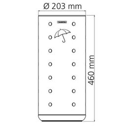 Porta Guarda-chuva Cápsula Dry 15l Aço Inox 15 L Tramontina - 2