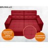 Sofá Brunello 1,70M Retrátil e Reclinável Velosuede Vermelho - Netsofás - 4