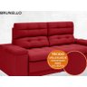 Sofá Brunello 1,70M Retrátil e Reclinável Velosuede Vermelho - Netsofás - 6