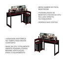 Ver imagem 6 de Mesa Para Computador Gamer Me4152 Preto Vermelho