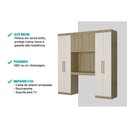 Ver imagem 7 de Guarda Roupa Casal 6 Portas Porto 836 Noce/off White - Carraro